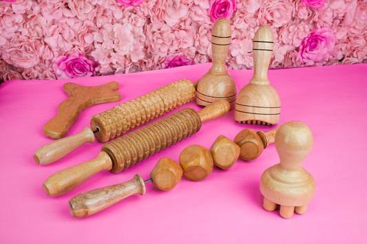 7 Piece Wood Therapy Body Contour Set - 100% Authentic Colombian image 0